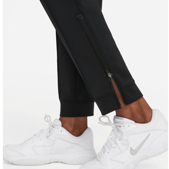 NIKE NikeCourt Dri-FIT Black Heritage Tennis Knit Sport Slim Fit Athletic Pants - Picture 11 of 14